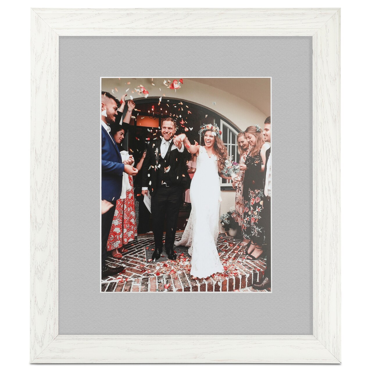 ArtToFrames 20x24" Matted Picture Frame with 16x20" Single Mat Photo Opening Framed in 1.25" White and 2" Mat (FWM-4098-20x24)